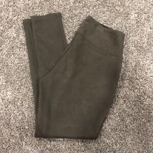 APT.9 Olive Green Suede Skinny Pants With Thick Elastic Waist Band Size Small